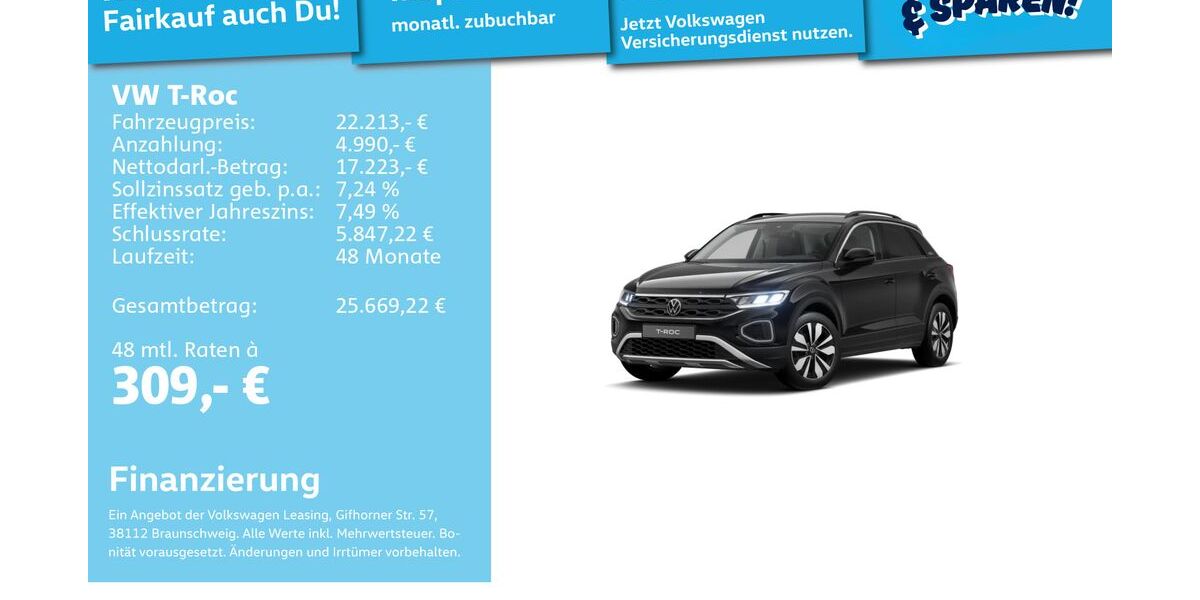 VW T-Roc 20.314 km 21.991 &euro; Mannheim 68309