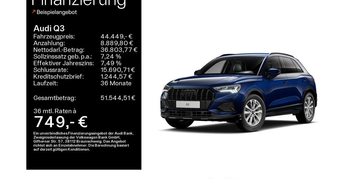 Audi Q3 7.700 km 44.449 &euro; Mühlheim 63165