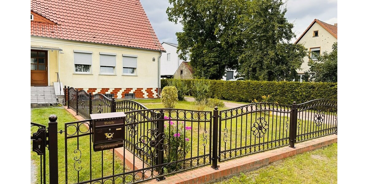 Idyl., gepflegtes 1.277 qm Grundstück inkl. DHH mit Nebengelass, Keller - Gartenbereich - Wriezen! - Doppelhaushälfte Wriezen | Angebot:25523550