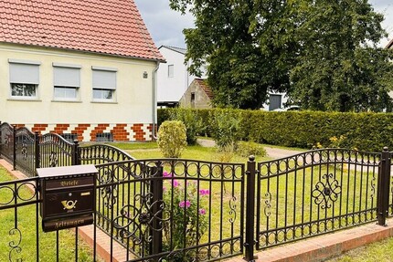 Idyl., gepflegtes 1.277 qm Grundstück inkl. DHH mit Nebengelass, Keller - Gartenbereich - Wriezen! - Haus Wriezen | Angebot:25523550