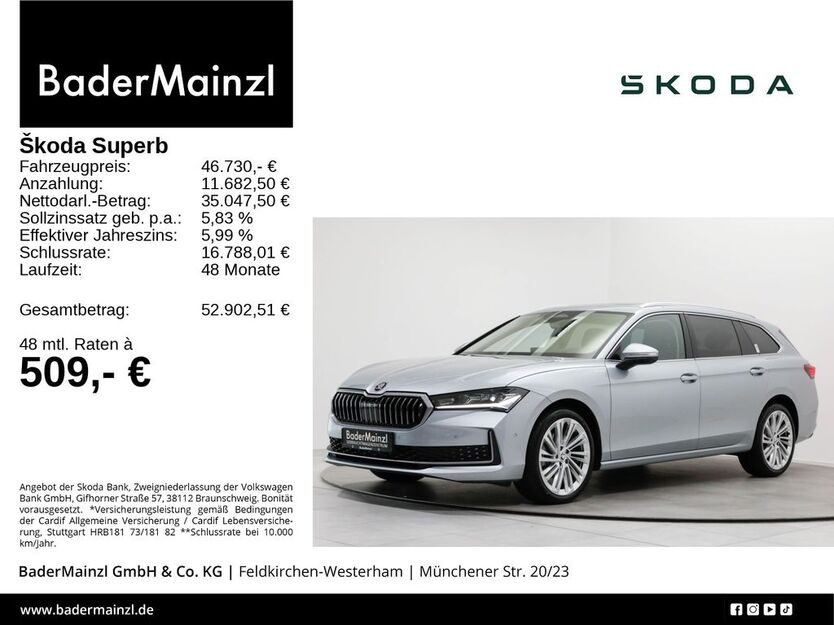 Skoda Superb 8.386 km 46.730 € Feldkirchen/Westerham 83620