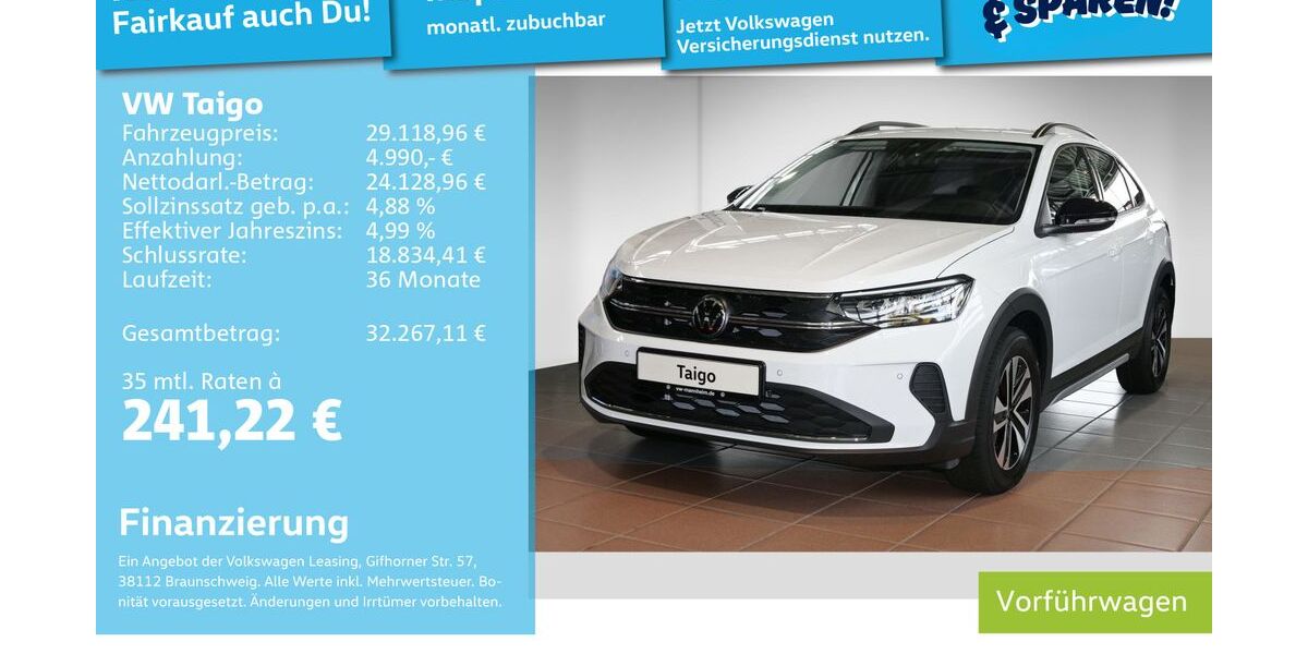 VW Taigo 9.900 km 27.499 &euro; Mannheim 68309