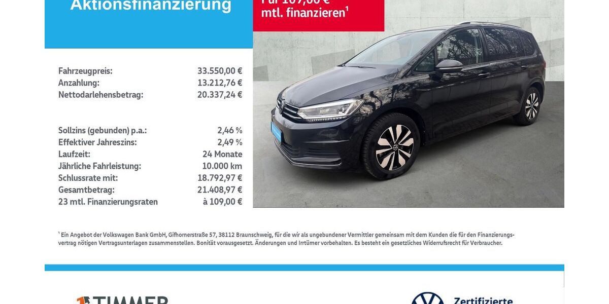 VW Touran 24.336 km 33.290 &euro; Lingen 49808