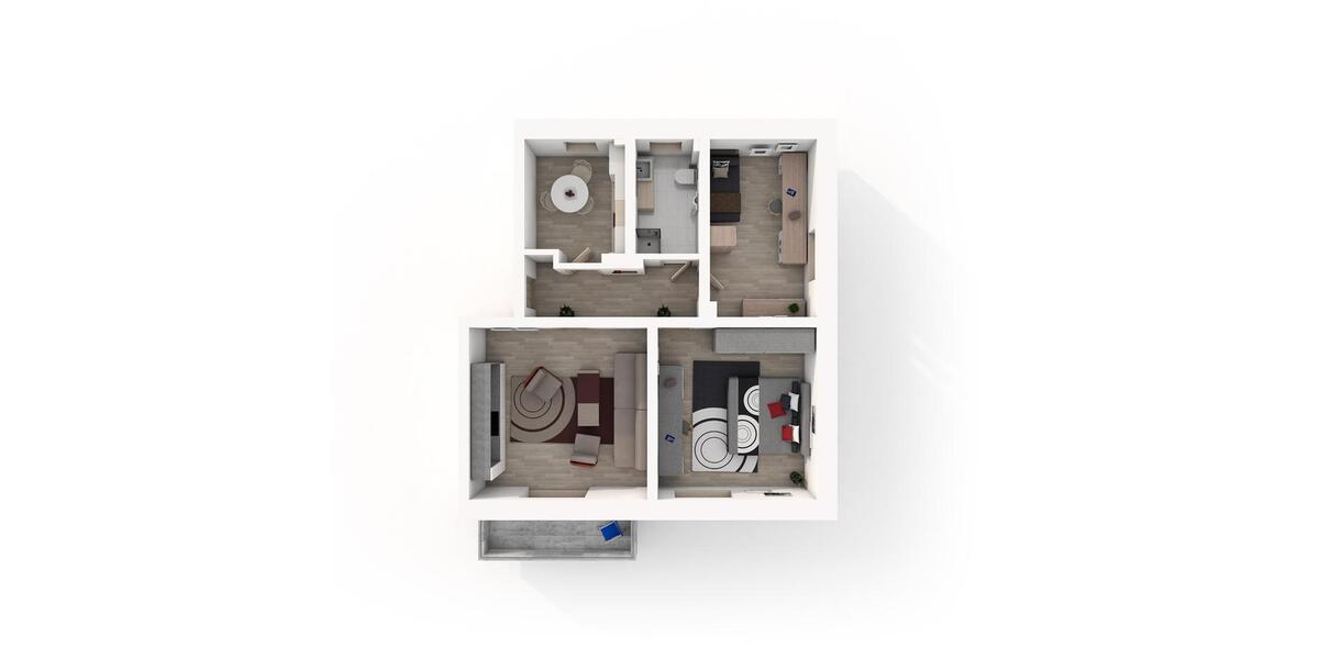Etagenwohnung Hohndorf - 3 Zimmer, 58 m&sup2;, 406&euro; | Angebot:26467386