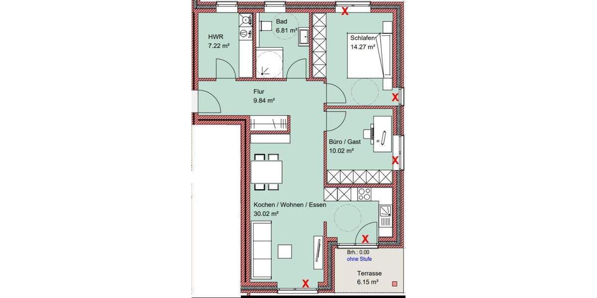 Etagenwohnung Werlte - 3 Zimmer, 81 m&sup2;, 276.000&euro; | Angebot:24025819