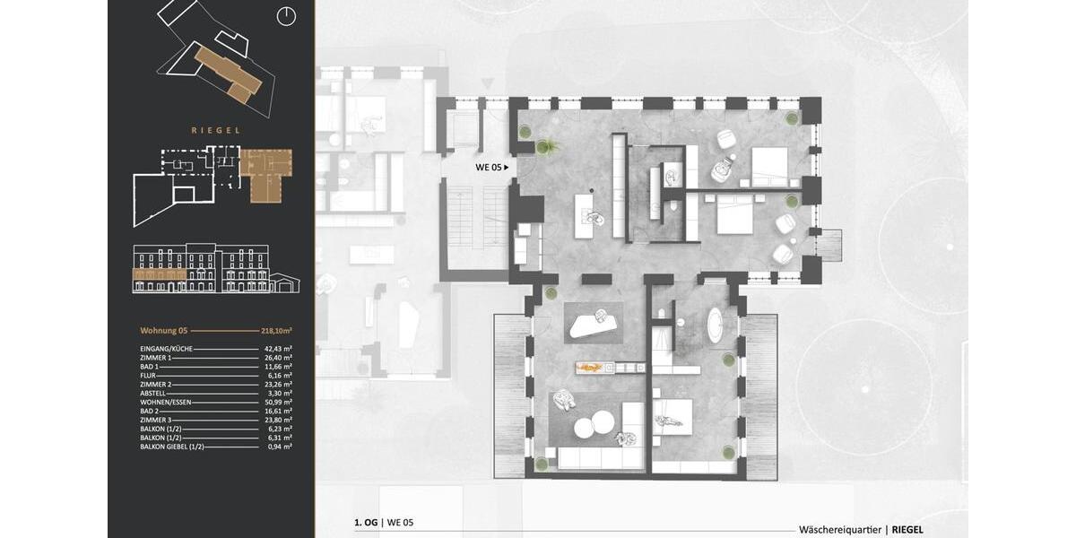 Etagenwohnung Kassel Vorderer Westen - 5 Zimmer, 218 m&sup2;, 6.000&euro; | Angebot:24506696