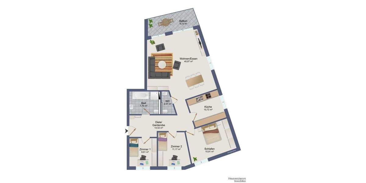 Etagenwohnung Obertshausen / Hausen Obertshausen - 4 Zimmer, 116 m&sup2;, 1.800&euro; | Angebot:25248871