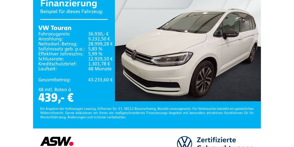 VW Touran 25.800 km 36.930 &euro; Neckarsulm 74172