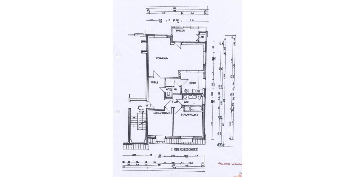 Etagenwohnung Lübbecke - 3 Zimmer, 103 m&sup2;, 800&euro; | Angebot:27607362