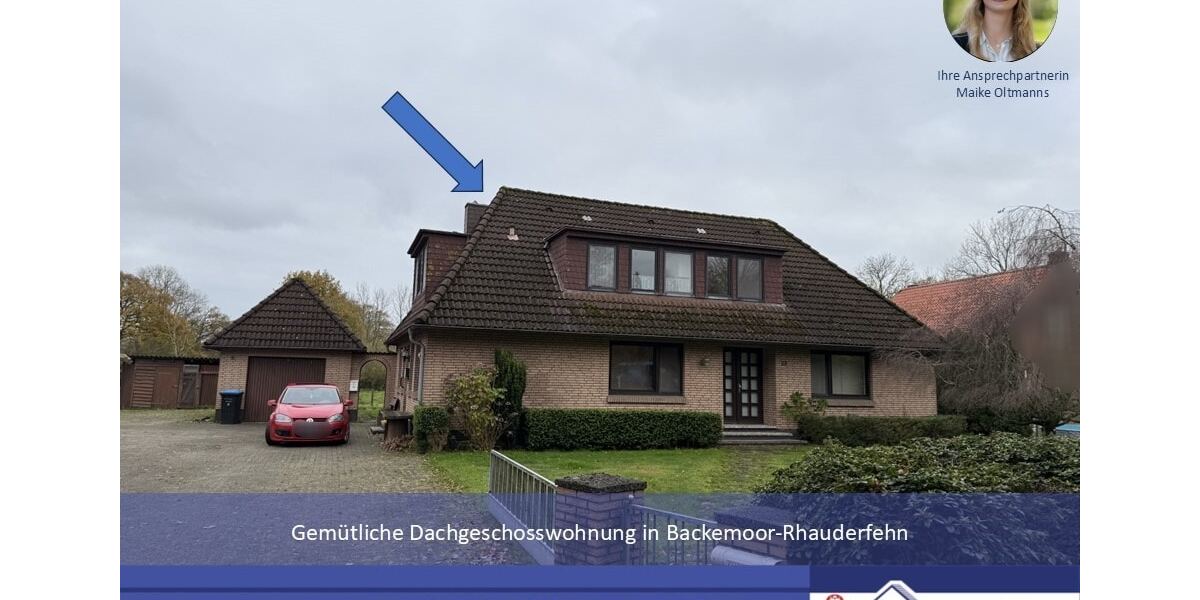 ***Gemütliche Dachgeschosswohnung in Backemoor-Rhauderfehn*** - Dachgeschoßwohnung Rhauderfehn Backemoor | Angebot:26235200