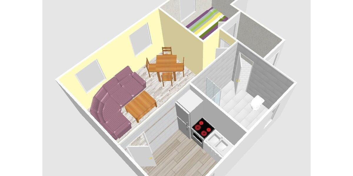 Dachgeschoßwohnung Bützow - 2 Zimmer, 33 m&sup2;, 310&euro; | Angebot:26380137