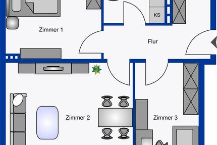 Wohnung Rendsburg - 3 Zimmer, 72 m&sup2;, 579&euro; | Angebot:26366996