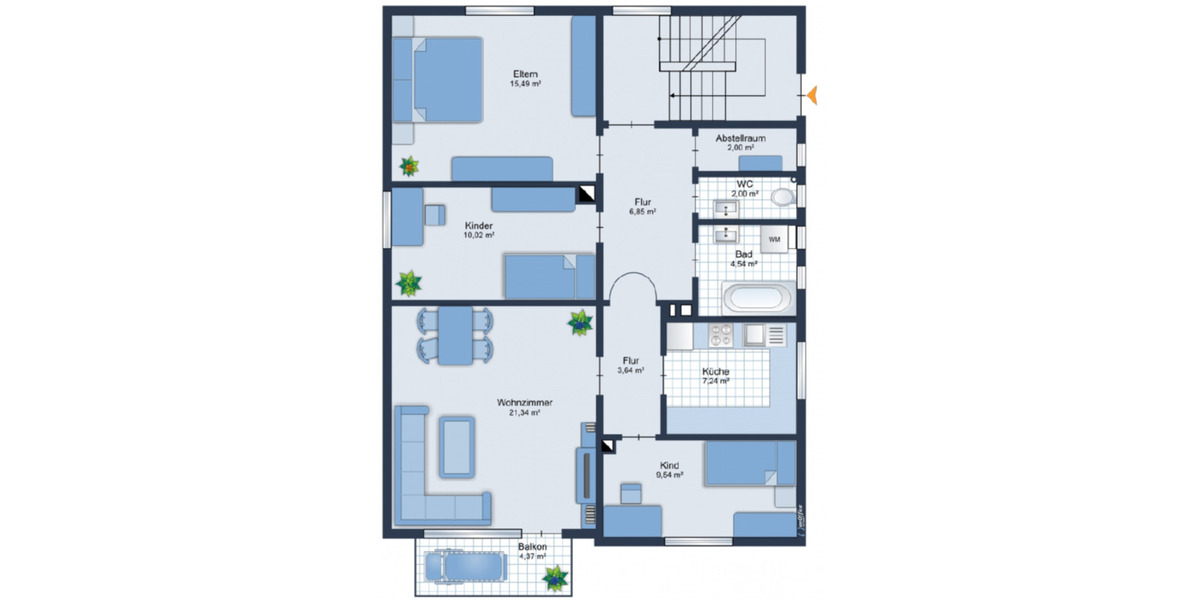 Etagenwohnung Bad Rodach - 4 Zimmer, 78 m&sup2;, 580&euro; | Angebot:25236558