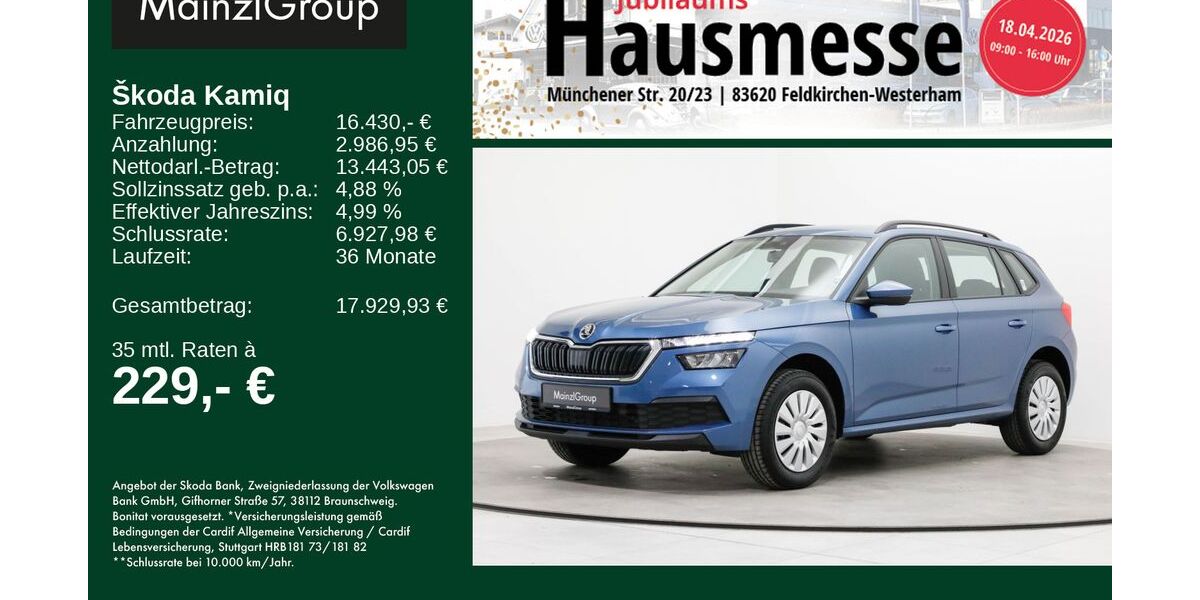 Skoda Kamiq 39.620 km 16.430 &euro; Feldkirchen/Westerham 83620
