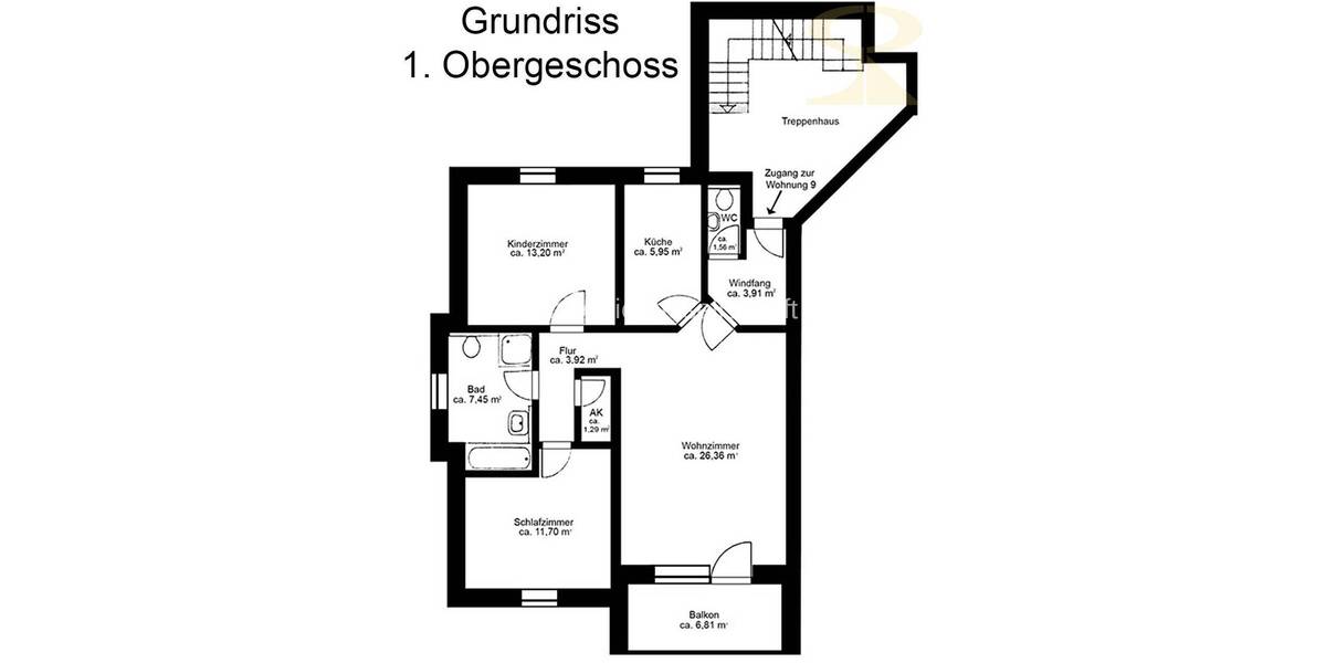 Etagenwohnung Dessau-Roßlau Rodleben - 3 Zimmer, 75 m&sup2;, 78.000&euro; | Angebot:26208248