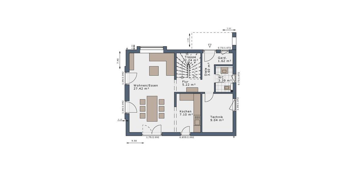 Einfamilienhaus Witten Rüdinghausen - 4 Zimmer, 120 m&sup2;, 1.839&euro; | Angebot:26662272