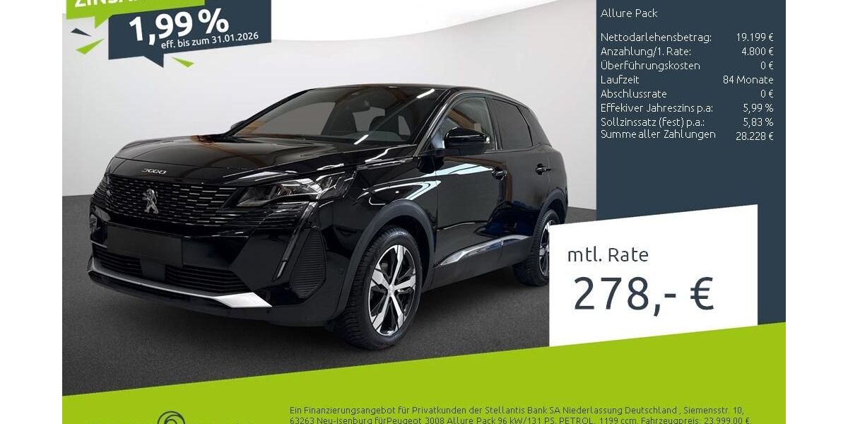 Peugeot 3008 45.113 km 23.999 &euro; Dülmen 48249