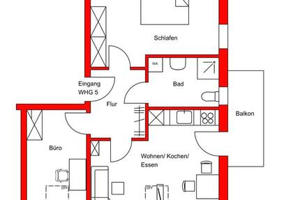 Wohnung Weiden in der Oberpfalz - 3 Zimmer, 60 m&sup2;, 1.020&euro; | Angebot:26183234