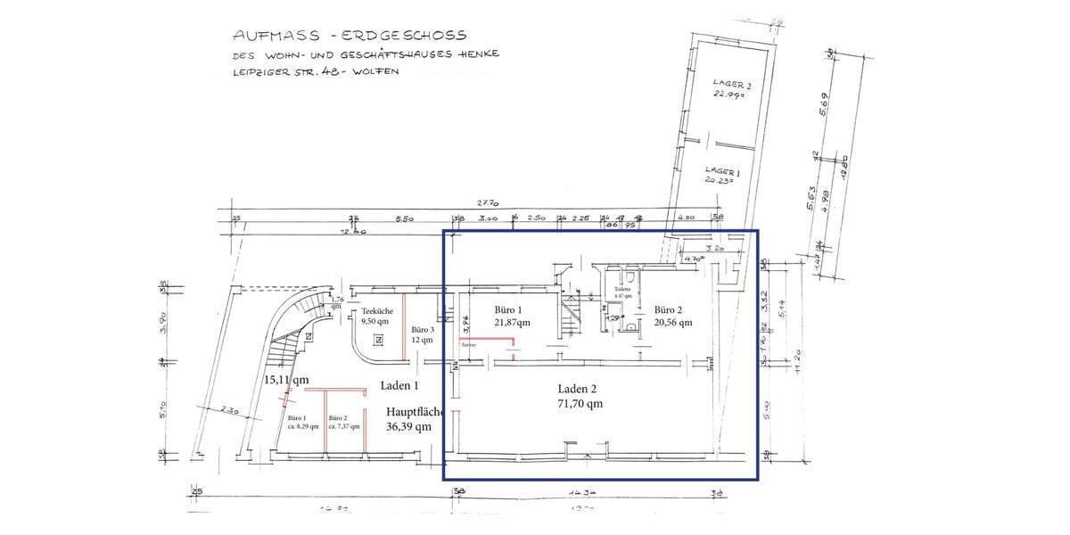 Großes Ladenlokal mit Hinterräumen zimmer