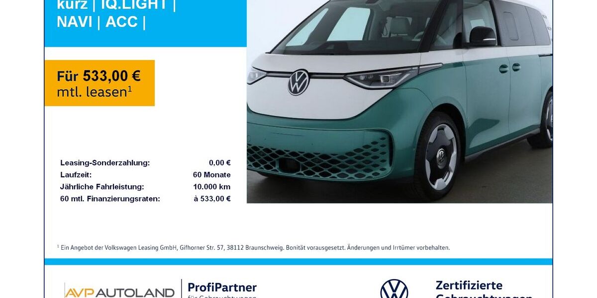 VW ID. Buzz 9.967 km 62.900 &euro; Plattling 94447