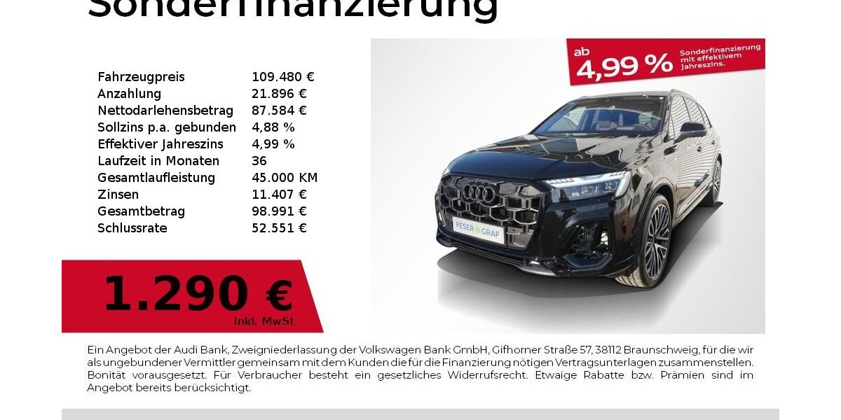 Audi Q7 4.900 km 109.480 &euro; Fürth 90763