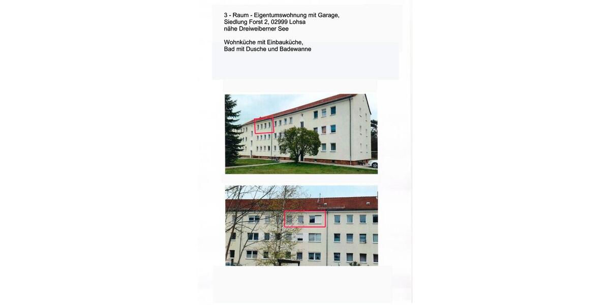 Etagenwohnung Lohsa - 3 Zimmer, 65 m&sup2;, 52.900&euro; | Angebot:26996084