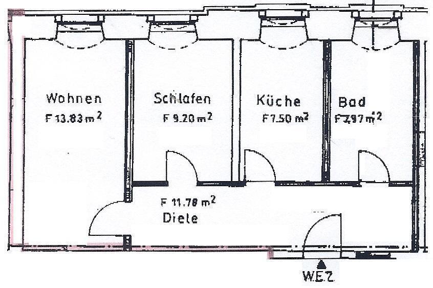 Etagenwohnung Meißen - 2 Zimmer, 51 m&sup2;, 305&euro; | Angebot:26347835