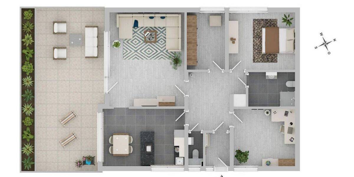 Terrassenwohnung Vallendar - 4 Zimmer, 124 m&sup2;, 290.000&euro; | Angebot:26607259