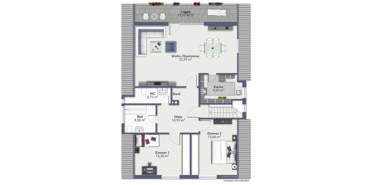 Dachgeschoßwohnung Ketsch - 3 Zimmer, 92 m&sup2;, 1.050&euro; | Angebot:25958690