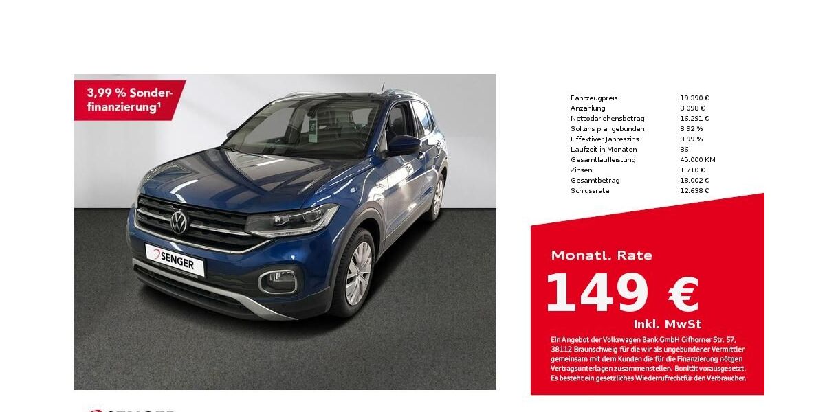 VW T-Cross 64.980 km 19.390 &euro; Bad Oldesloe 23843