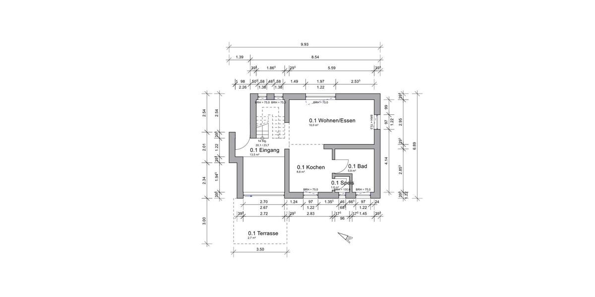 Doppelhaushälfte Aurach - 3.5 Zimmer, 82 m&sup2;, 1.300&euro; | Angebot:25300765