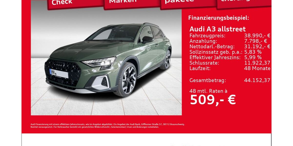 Audi A3 1.890 km 38.990 &euro; Hamburg 22419