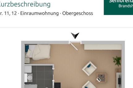 1 R.-Whg in Brandshagen Nähe Stralsund im betreuten Wohnen 1 zimmer