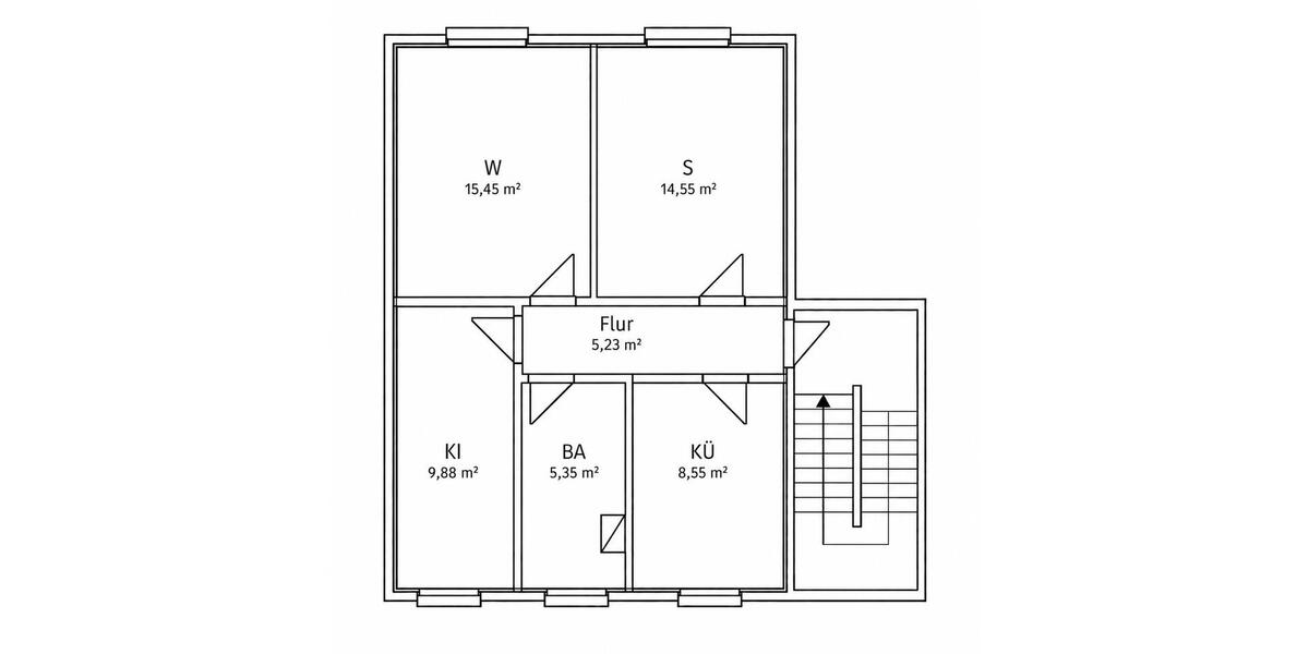Etagenwohnung Riesa Neuweida - 3 Zimmer, 60 m&sup2;, 74.900&euro; | Angebot:27087062