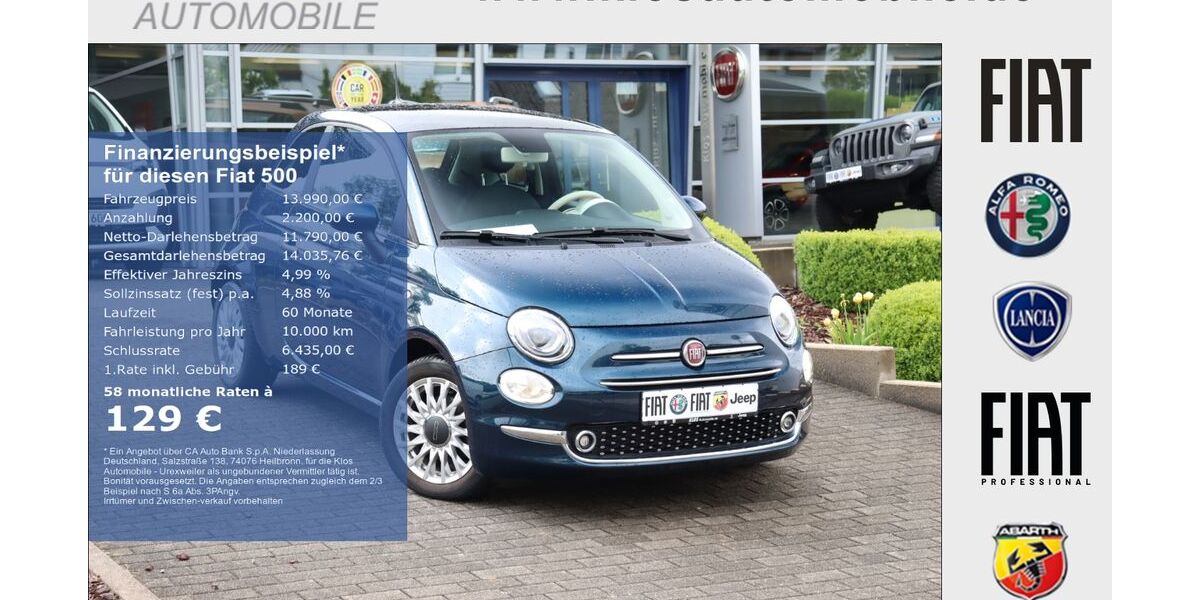Fiat 500 25.158 km 13.990 &euro; Marpingen 66646