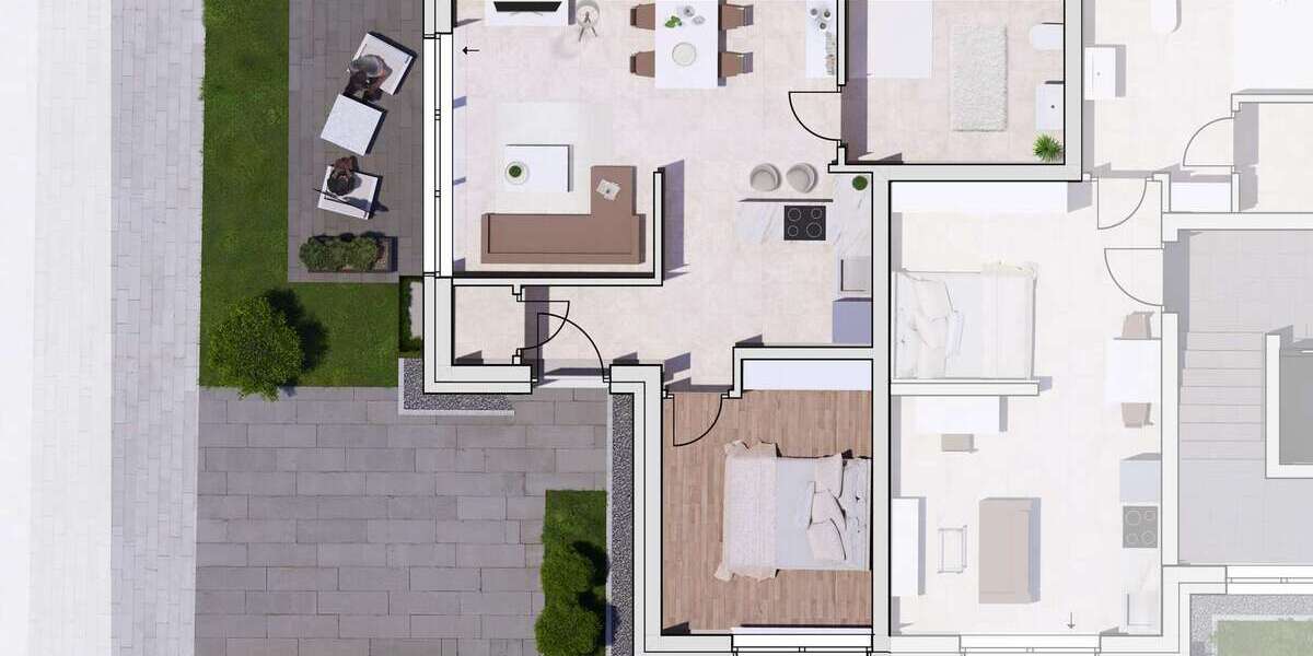 Etagenwohnung Bornheim - 2 Zimmer, 51 m&sup2;, 299.000&euro; | Angebot:24531429