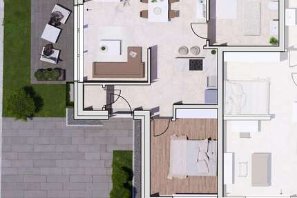 Wohnung Bornheim - 2 Zimmer, 51 m&sup2;, 299.000&euro; | Angebot:24531429