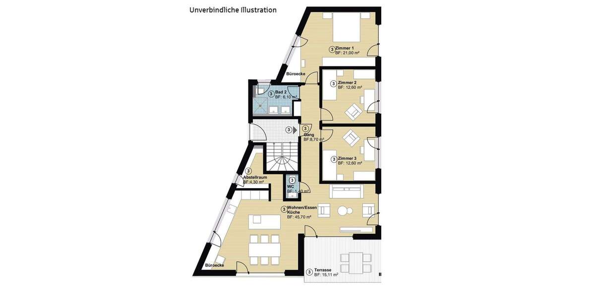 Etagenwohnung Hildrizhausen - 4 Zimmer, 119 m&sup2;, 734.000&euro; | Angebot:25748777