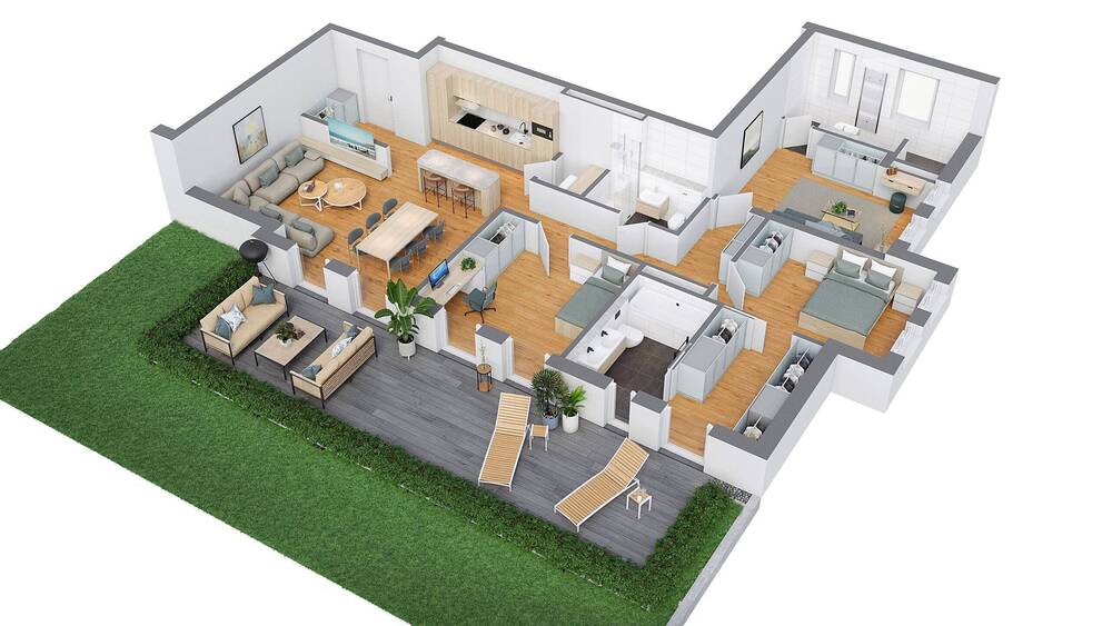 Terrassenwohnung Weimar Nordvorstadt - 4 Zimmer, 131 m&sup2;, 575.000&euro; | Angebot:20957835