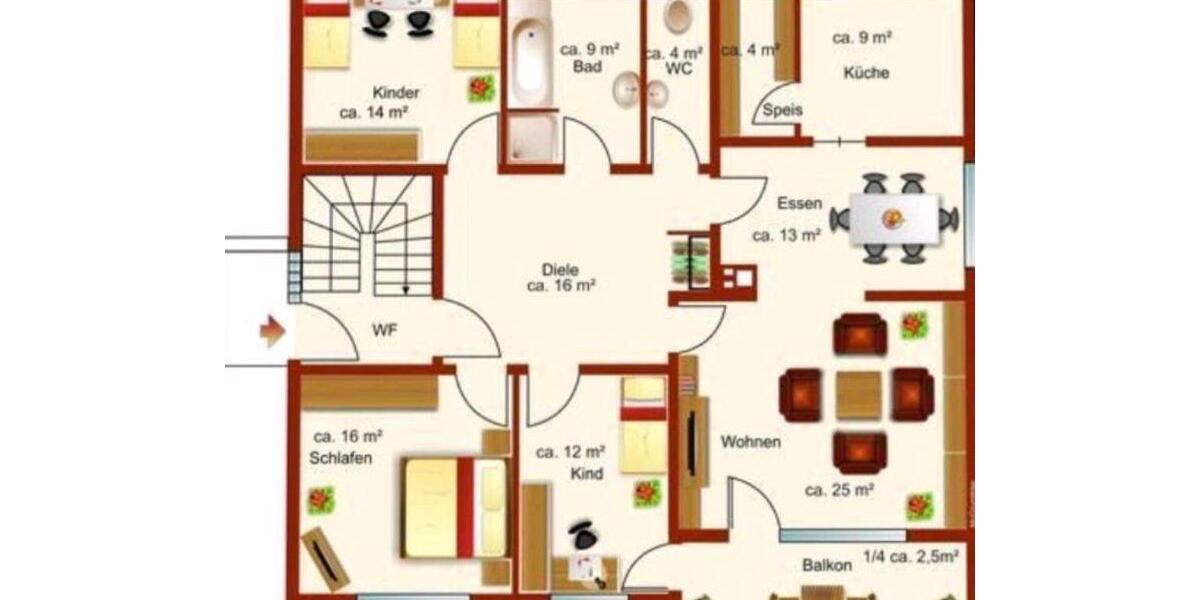 Geräumige 5-Zimmer Wohnung mit Balkon, Garten und EBK ab 1.5 5 zimmer