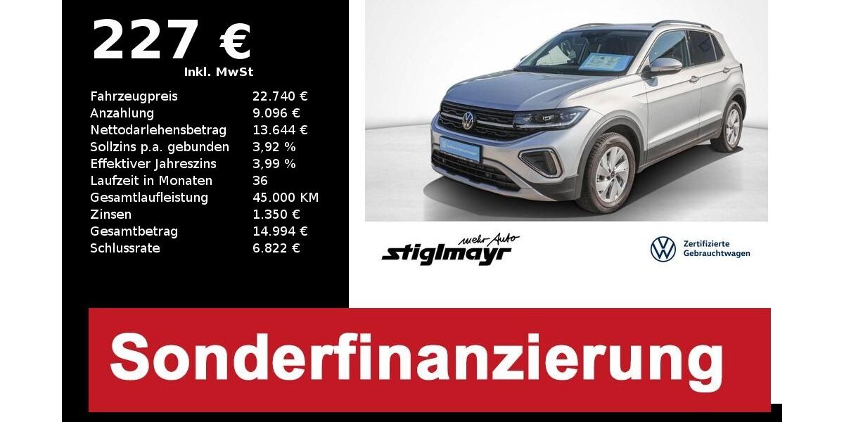 VW T-Cross 3.928 km 22.320 &euro; Schrobenhausen 86529