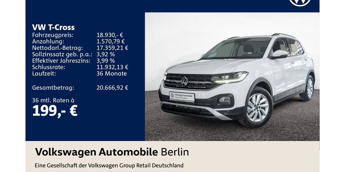 VW T-Cross 40.137 km 18.930 &euro; Berlin 10587
