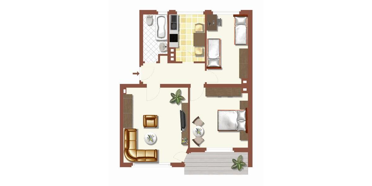 Erdgeschoßwohnung Heiligenhaus - 3 Zimmer, 67 m&sup2;, 749&euro; | Angebot:26180081