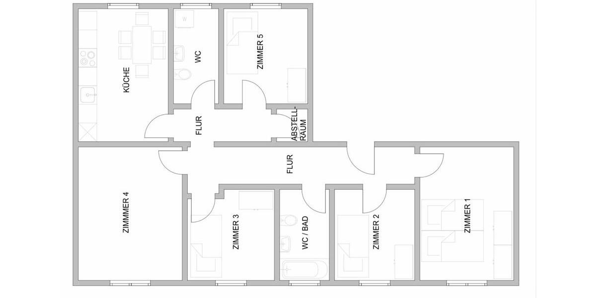Etagenwohnung Ludwigshafen am Rhein - 5 Zimmer, 90 m&sup2;, 1.400&euro; | Angebot:25841245