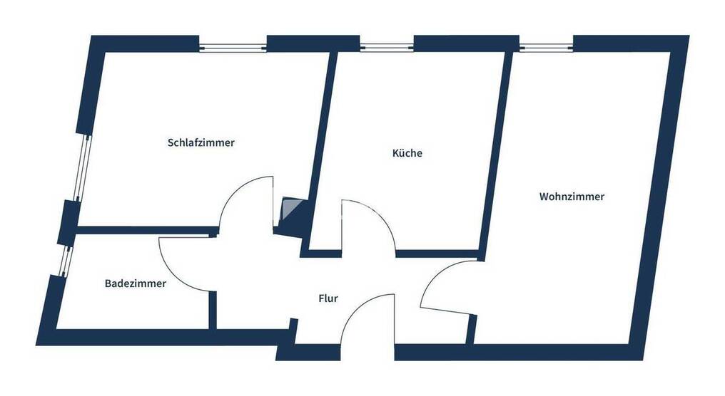 Ideal geschnittene Wohnung mit Tageslichtbad, Gartenanteil & Stellplatz in 4 Parteienhaus 2 zimmer