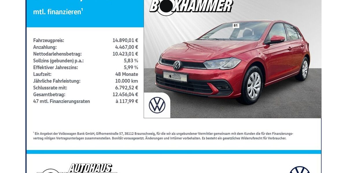 VW Polo 81.868 km 14.380 &euro; Bad Aibling 83043