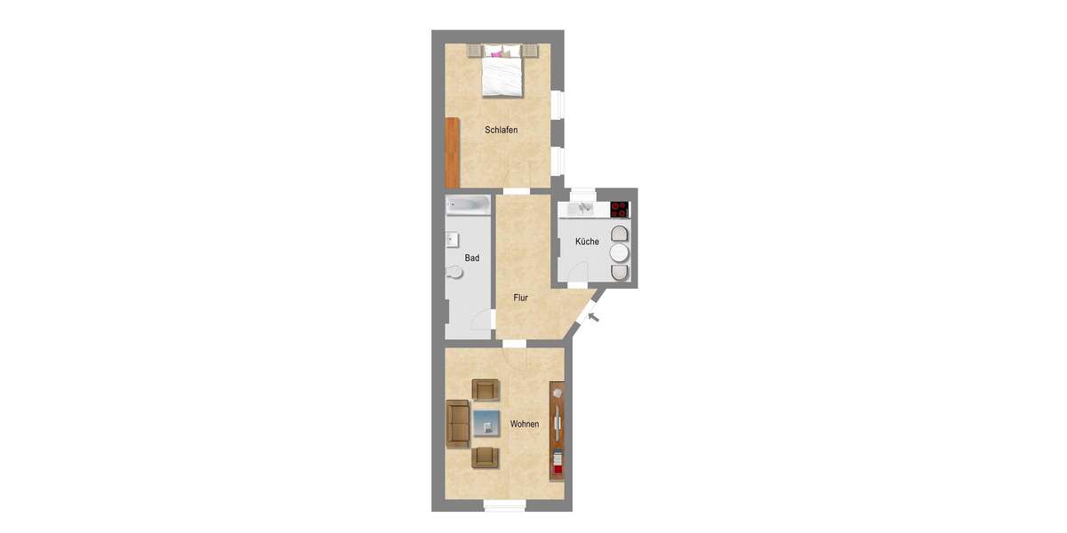 2-Zimmer-Wohnung inkl. Einbauküche ***1 Monat kaltmietenfrei*** 2 zimmer