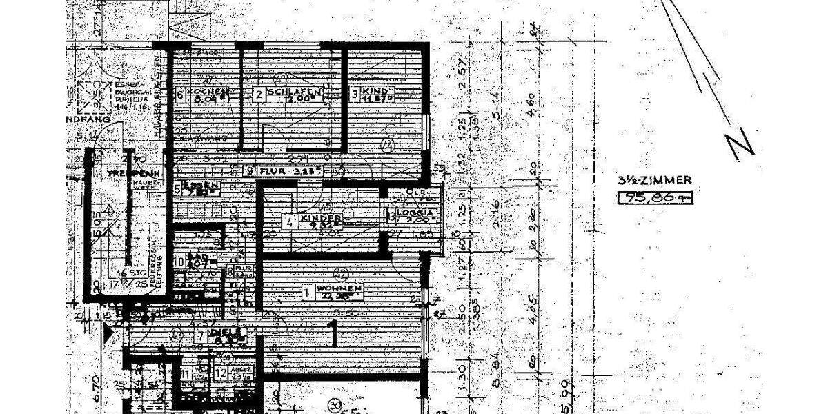 Etagenwohnung Kronshagen Kopperpahl - 3 Zimmer, 95 m&sup2;, 211.000&euro; | Angebot:24269662
