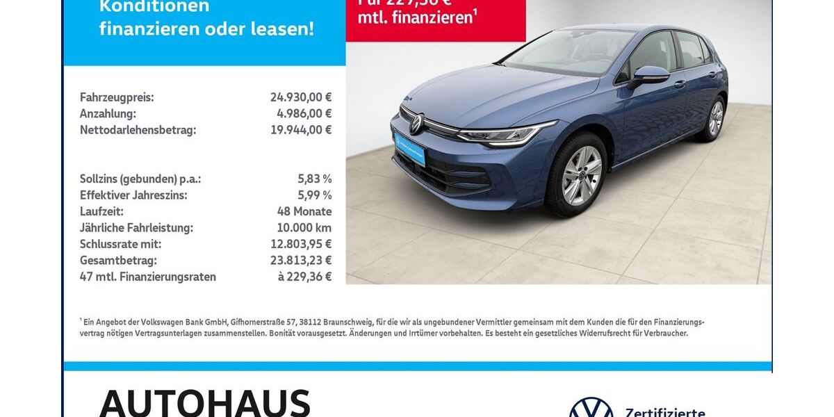VW Golf 6.987 km 24.860 &euro; Bitterfeld-Wolfen 06749