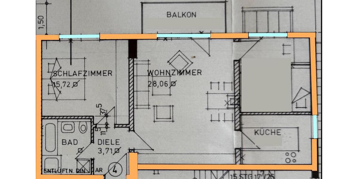Etagenwohnung Gauting - 3 Zimmer, 76 m&sup2;, 1.250&euro; | Angebot:26675808